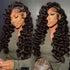 Loose Deep Wave 13x6 Lace Frontal Wig – Natural Black Pre Plucked Human Hair Wig Glueless HD Lace
