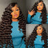 Loose Deep Wave 13x6 Lace Frontal Wig – Natural Black Pre Plucked Human Hair Wig Glueless HD Lace