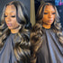 Honey Blond Highlight Glueless 5x5 HD lace Wigs Straight Wear Go Human Hair wigs Body Wave