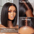 Wear Go Straight Bob 4x4 Lace Closure Wig Glueless HD Pre Cut Human Hair Wigs