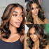 Highlight Bob Wigs bodywave Pre Plucked Human Hair Lace Front Wigs Natural Hairline