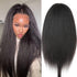 Kinky Straight glueless wigs 9x6 pre max HD lace front wig Yaki human hair wig