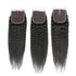 Afro kinky straight human hair bundles and 4x4 lace closure