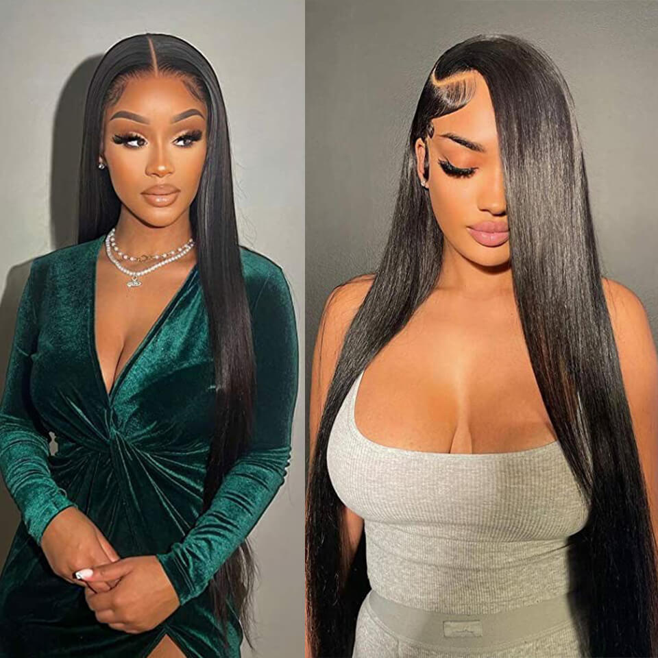 Parting Max 9x6 Glueless Wig Straight Human Hair HD Lace Closure Wig Pre Cut Pre Pluck Ready to Go