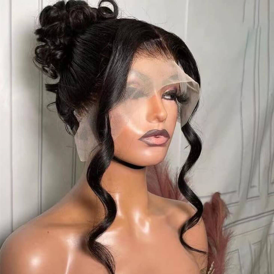 Straight 360 Lace Frontal Wigs Natural Pre-plucked Hairline Human Hair Wig