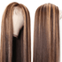 Clearance Sale Honey Blonde Highlight Straight Human Hair HD Lace Part Wig