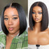 Light Yaki Straight Bob Wig Pre Plucked Natural Style Lace Front wig Human Hair Lace Wig For Women