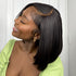 Light Yaki Straight Bob Wig Pre Plucked Natural Style Lace Front wig Human Hair Lace Wig For Women