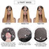 1B/27 Honey Blonde Colored U Part Wigs Straight Human Hair Wig 150% Density