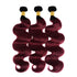 WorldNewHair Burgundy Human Hair Weave 1B/99J Body Wave Hair Bundles 3 Bundle Deals