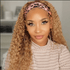 #27 Colored Headband Wig Deep Wave Human Hair Half Wigs with Various Headbands