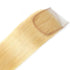 613 Blonde 4x4 Straight Virgin Human Hair Lace Closure Free Part