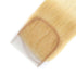 613 Blonde 4x4 Straight Virgin Human Hair Lace Closure Free Part