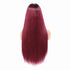 99J Burgundy Color Headband Wigs For Straight Body Deep Curly Texture