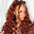 #33 Reddish Auburn Color Body Wave Human Hair lace Front Wig HD Lace For All Skin