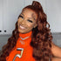 #33 Reddish Auburn Color Body Wave Human Hair lace Front Wig HD Lace For All Skin