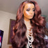 #33 Reddish Auburn Color Body Wave Human Hair lace Front Wig HD Lace For All Skin