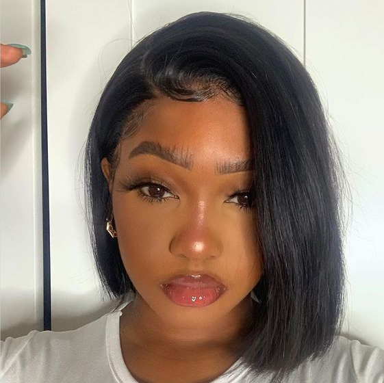 Short Bob Straight Hair Wigs Invisible HD 4x4 Lace Closure Wig Virgin Human Hair