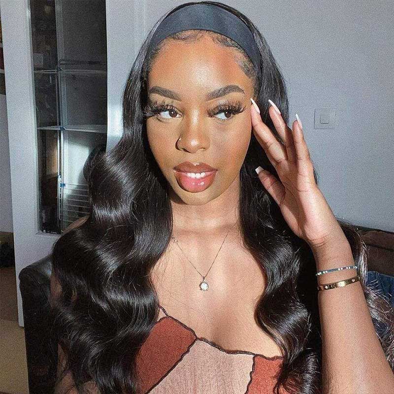 Body Wave Headband Wig Human Hair Glueless Wig
