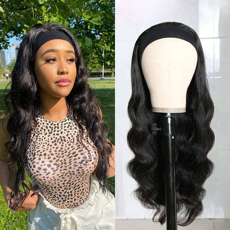 Body Wave Headband Wig Human Hair Glueless Wig
