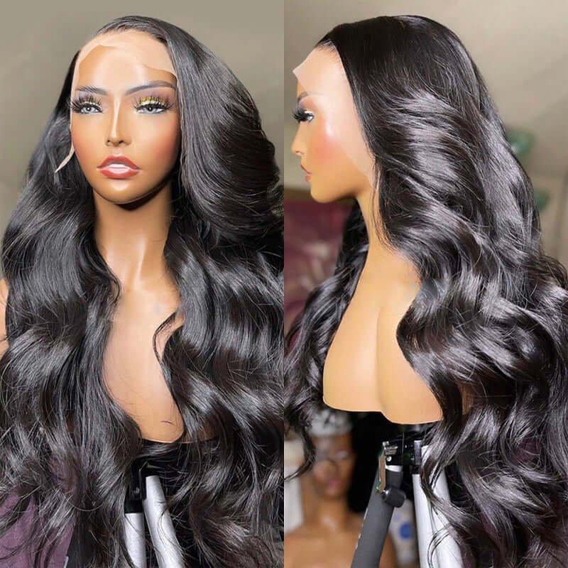 Body Wave 13x6 Transparent Lace Wig 100% Human Hair Wig 250% Density