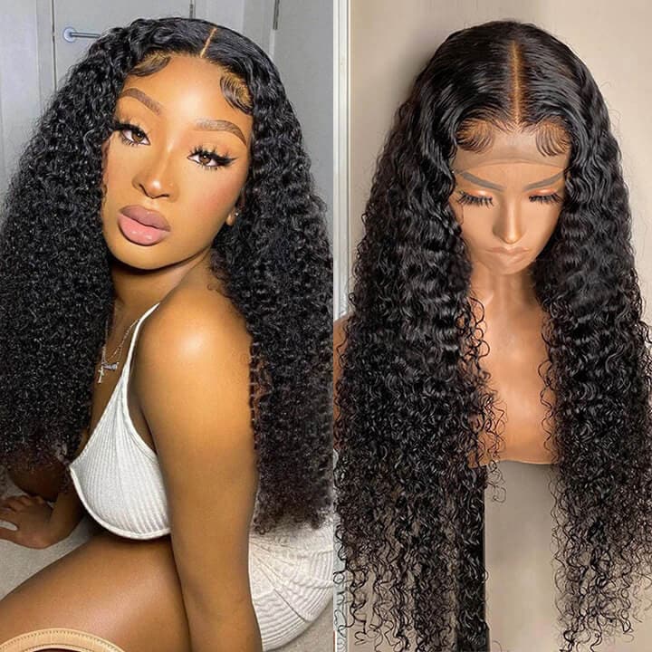 Jerry Curly HD 13x4 Lace Front Wig Thick Curly Hair Glueless Wigs