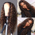 P4/30 Ombre Color Curly 13x4 Transparent Lace Front Wig Pre-plucked Human Hair Wigs