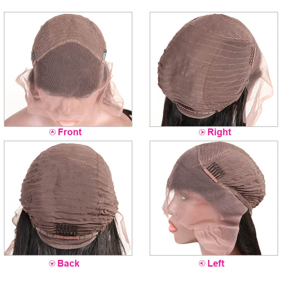 Long Deep Curly 13x4 Lace Front Wigs Hand-tied Human Hair Wigs Natural Hairline