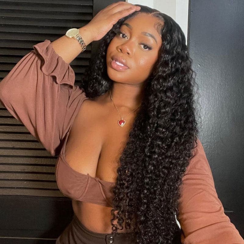Clearance Sale Deep Wave 13x4 Lace Front Wig With Baby Hair High Density Human Hair Wigs