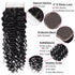 Deep Wave 4 Bundles With 4x4 Lace Closure Unprocessed Viring Hair Sew In