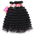 Unprocessed Deep Wave Virgin Hair 4 Bundle Soft Human Hair Weave