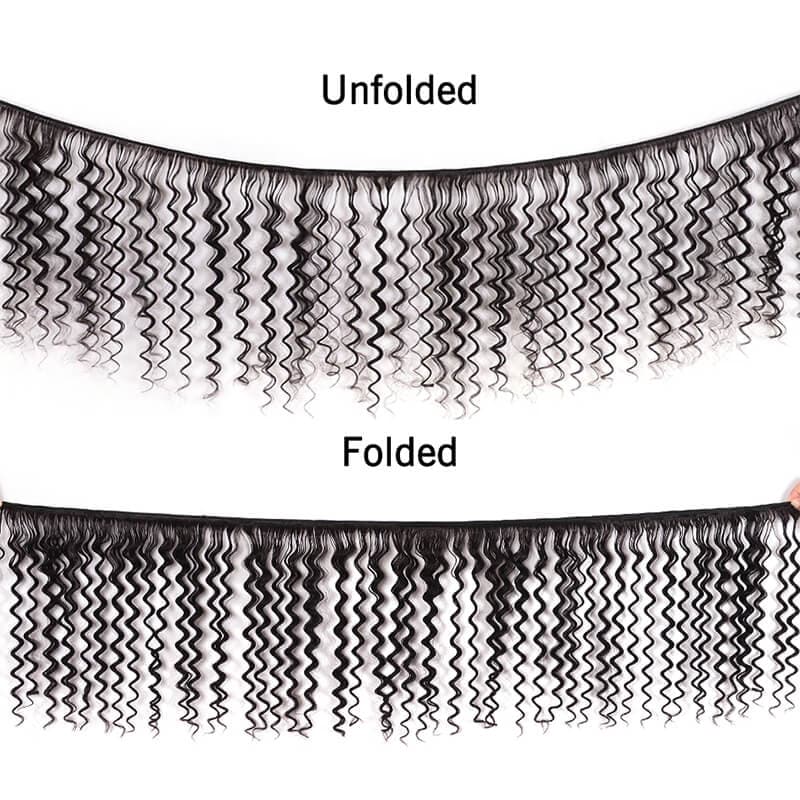 Unprocessed Deep Wave Virgin Hair 4 Bundle Soft Human Hair Weave