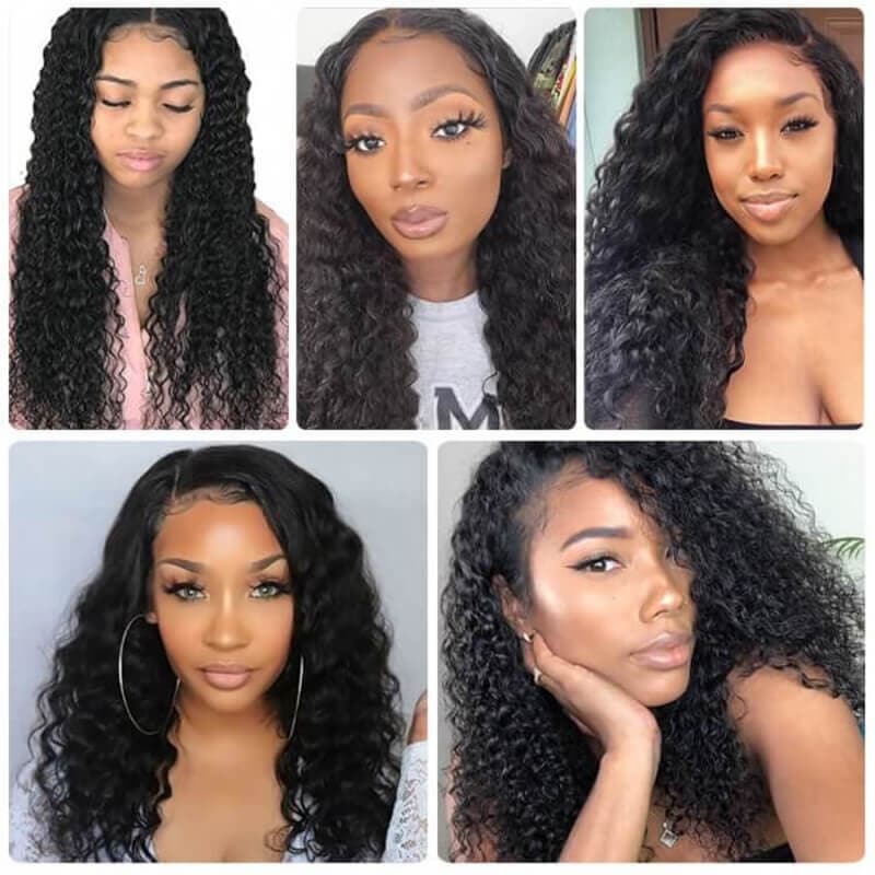 Unprocessed Deep Wave Virgin Hair 4 Bundle Soft Human Hair Weave