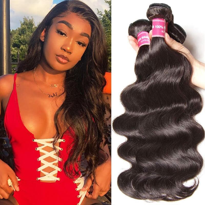Brazilian Body Wave Virgin Hair Weave 3 Bundles Unprocessed Human Hair Extensions