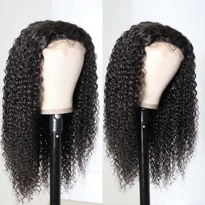 Kinky Curly 5x5 HD Transparent Lace Closure Wig Pre Plucked Natural Hairline Human Hair Wig