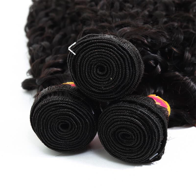 WorldNewHair 1pc Human Kinky Curly Virgin Hair Weave Curly Hair Weft