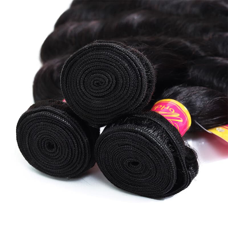 Loose Deep Wave Brazilian Human Virgin Hair Weave 4 Bundles