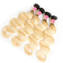 WorldNewHair Blonde Body Wave Hair 4 Bundles Brazilian Ombre Body Wave Human Virgin hair Weft
