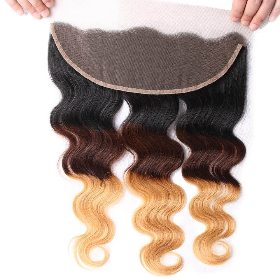 1B/4/27 Lace Frontal Brazilian Body Wave13x4 Pre Plucked With Baby Hair