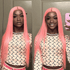 Trendy Light Ash Pink Colored Wig Straight Human Hair Lace Front Wigs