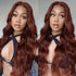 #33 Reddish Auburn Color Body Wave Human Hair lace Front Wig HD Lace For All Skin