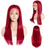 Red Color 13x4 HD Lace Front Wig Straight Virgin Human Hair Wigs