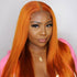 Ginger Orange Hair 13x4 Lace Front Wigs Straight Colored Human Hair Wigs For Black Women