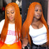 Ginger Orange Hair 13x4 Lace Front Wigs Straight Colored Human Hair Wigs For Black Women