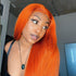 Ginger Orange Hair 13x4 Lace Front Wigs Straight Colored Human Hair Wigs For Black Women