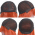 Long Straight Human Hair Wigs With Bangs Ginger Color Machine Made Wigs