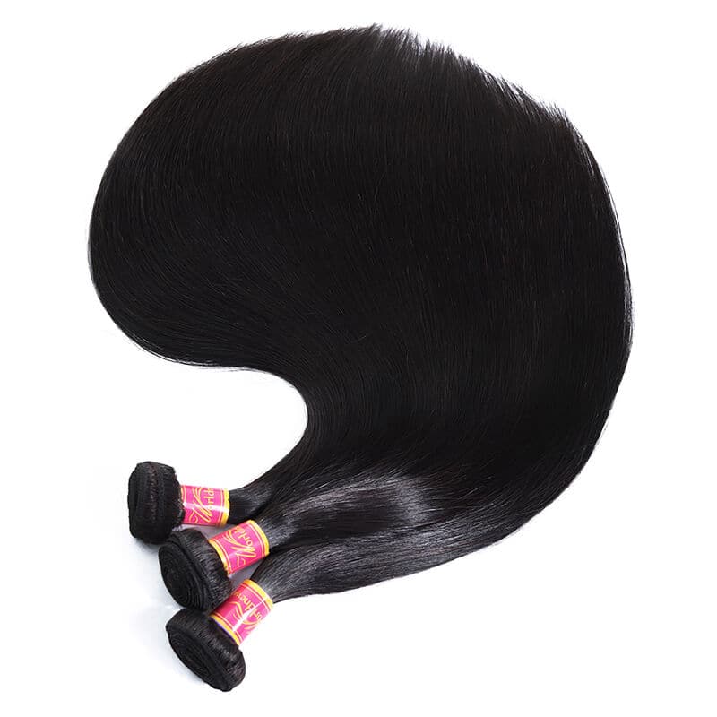 WorldNew Hair Bundles Human Weaves Virgin Straight Brazilian Hair 3 Bundles