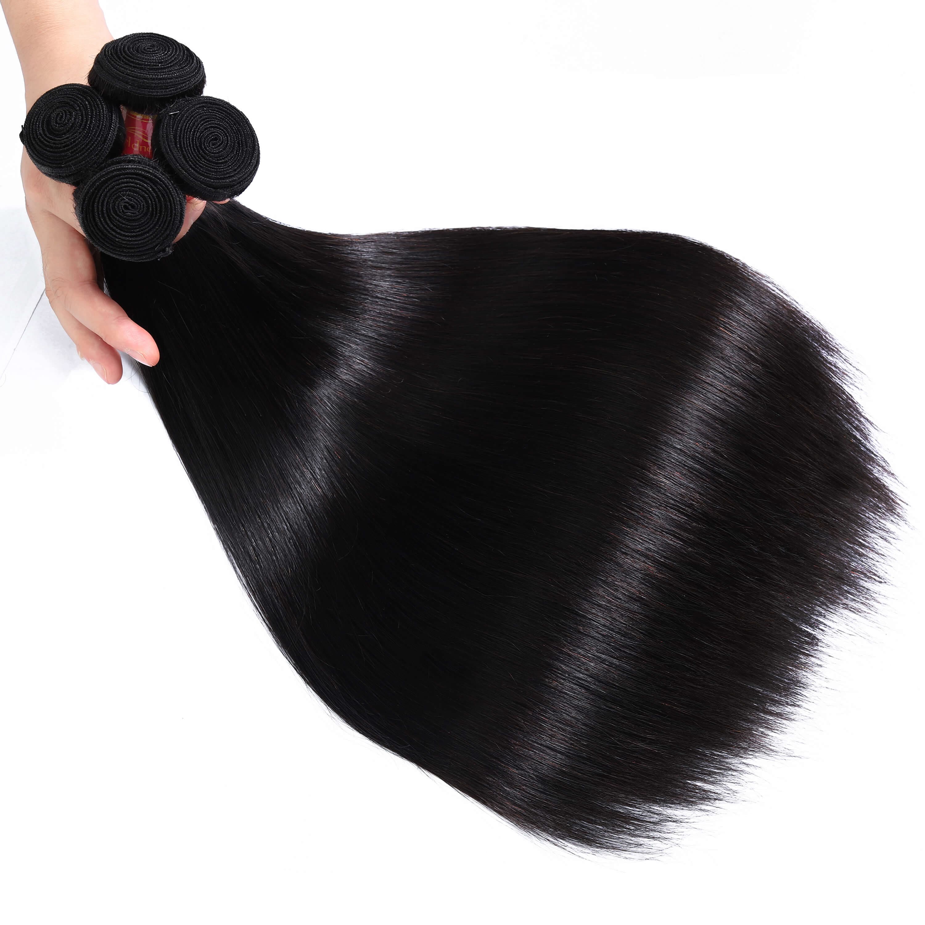 WorldNew Hair 3 Bundles Bone Straight Malaysian Human Hair Weaving