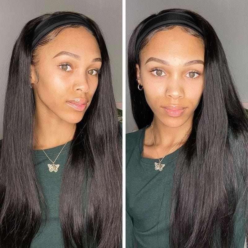 Flash Sale Glueless Headband Straight Hair Wigs No-Lace&No-Glue For Beginner Wig