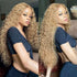 #27 Colored Pre Plucked Water Wave Lace Wig Honey Blonde Human Hair Wigs